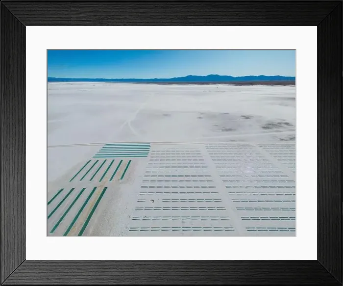 Framed Print : Aerial view of the salt basins in the salt crust of the huge salt flats Salinas Grandes de Jujuy in northern Argentina Framed Print : Aerial view of the salt basins in the salt crust of the huge salt flats Salinas Grandes de Jujuy in northern Argentina