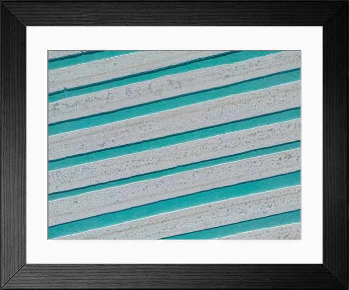 Framed Print : Aerial view of the salt basins in the salt crust of the huge salt flats Salinas Grandes de Jujuy in northern Argentina