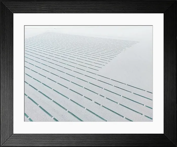 Framed Print : Aerial view of the salt basins in the salt crust of the huge salt flats Salinas Grandes de Jujuy in northern Argentina