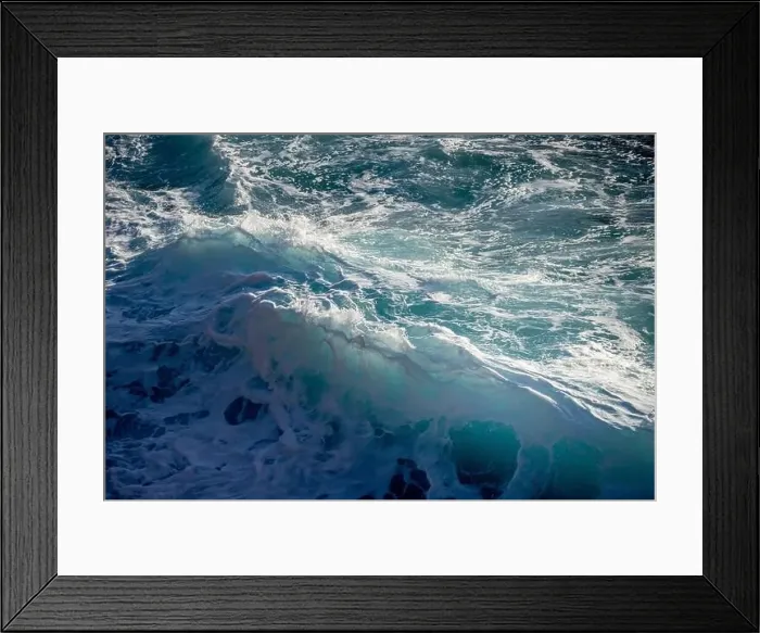 Framed Print : Crashing waves on rocks landscape nature view Framed Print : Crashing waves on rocks landscape nature view