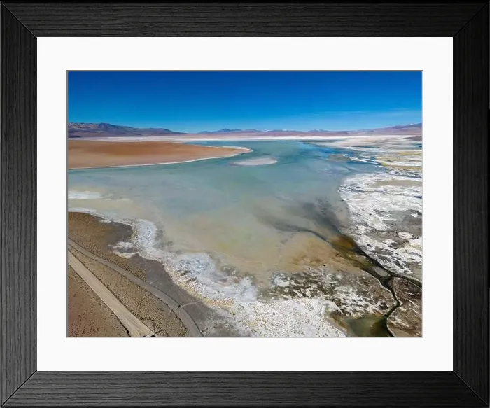 Framed Print : Aerial view of Laguna Chalviri Framed Print : Aerial view of Laguna Chalviri