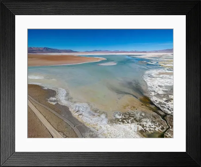 Framed Print : Aerial view of Laguna Chalviri