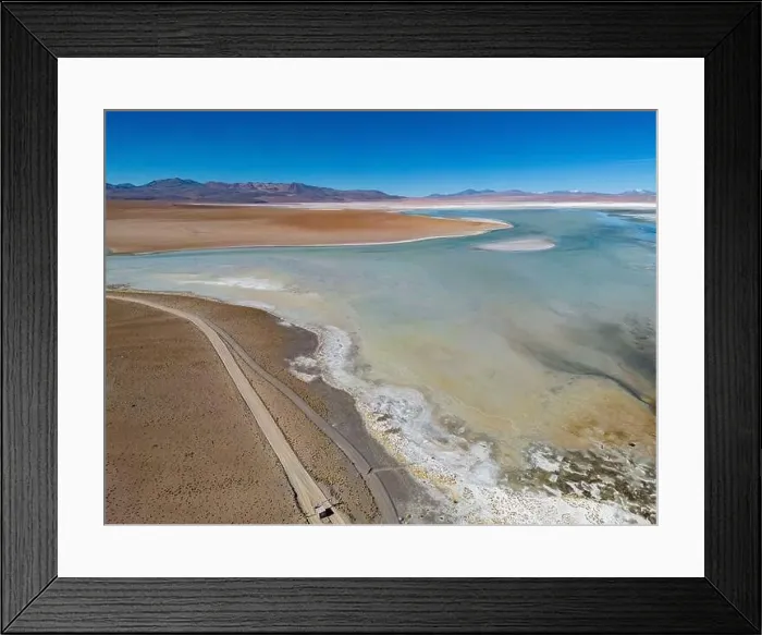 Framed Print : Aerial view of Laguna Chalviri Framed Print : Aerial view of Laguna Chalviri