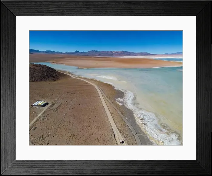 Framed Print : Aerial view of Laguna Chalviri