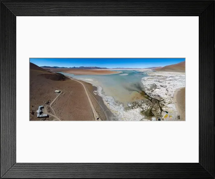 Framed Print : Panorama of Laguna Chalviri Framed Print : Panorama of Laguna Chalviri