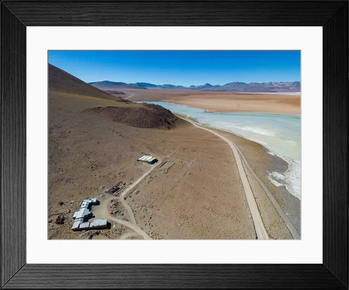 Framed Print : Aerial view of Laguna Chalviri