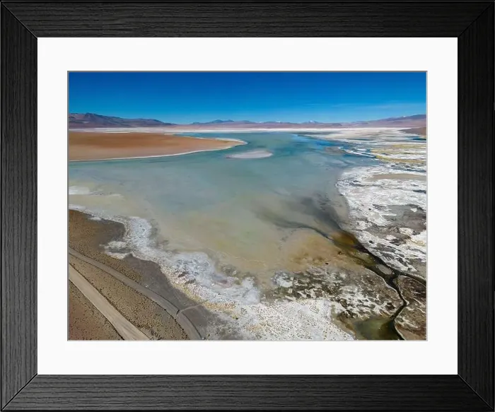 Framed Print : Aerial view of Laguna Chalviri Framed Print : Aerial view of Laguna Chalviri