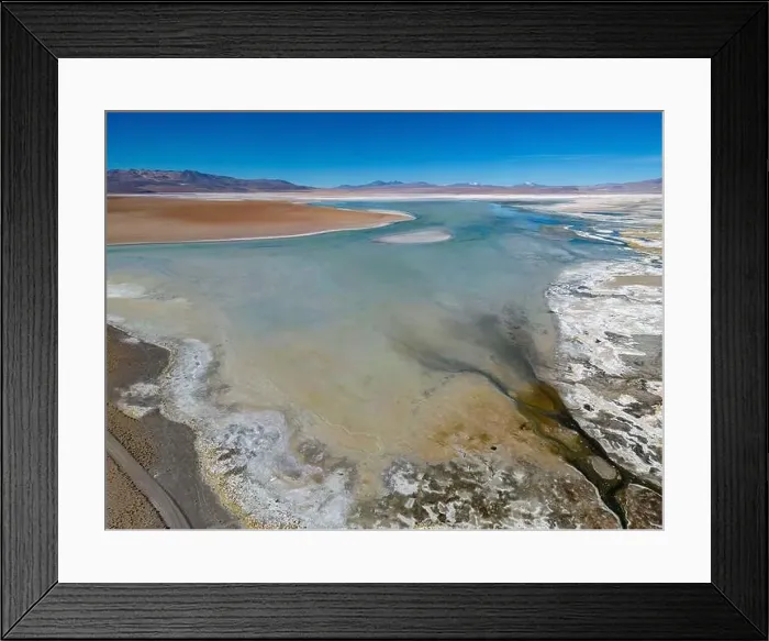 Framed Print : Aerial view of Laguna Chalviri Framed Print : Aerial view of Laguna Chalviri