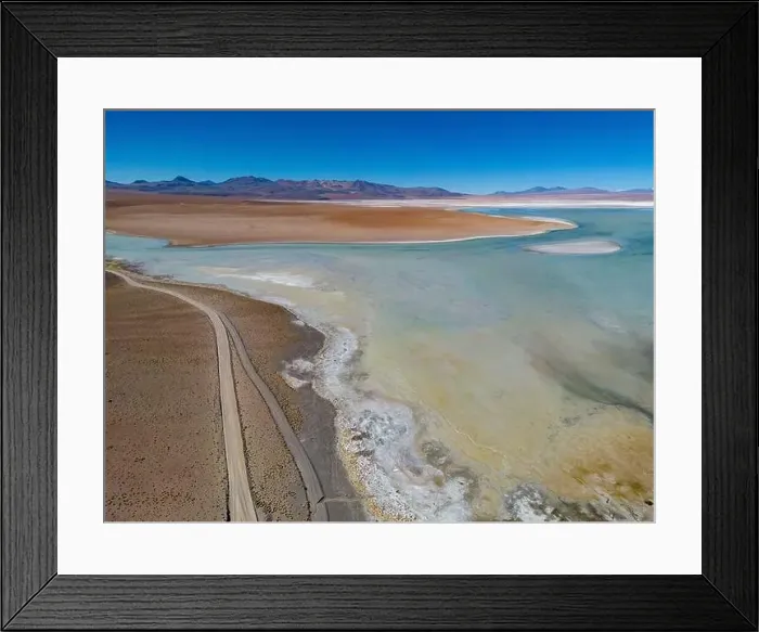 Framed Print : Aerial view of Laguna Chalviri