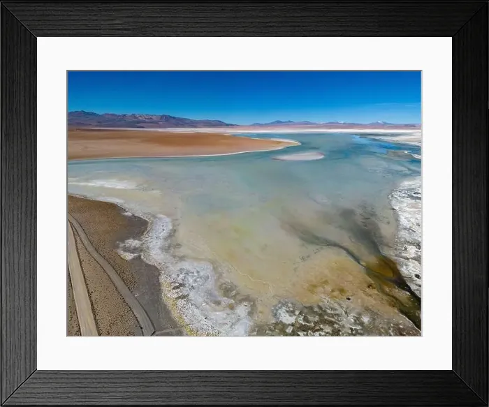 Framed Print : Aerial view of Laguna Chalviri Framed Print : Aerial view of Laguna Chalviri