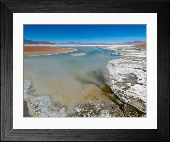 Framed Print : Aerial view of Laguna Chalviri