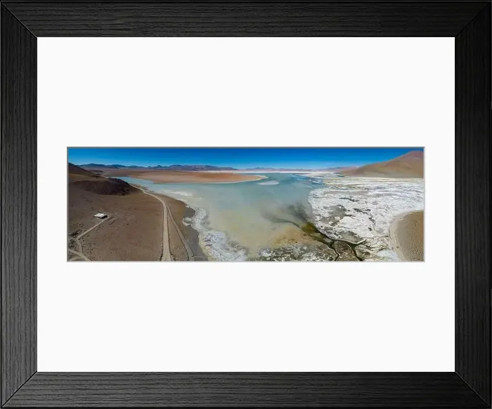 Framed Print : Panorama of Laguna Chalviri Framed Print : Panorama of Laguna Chalviri
