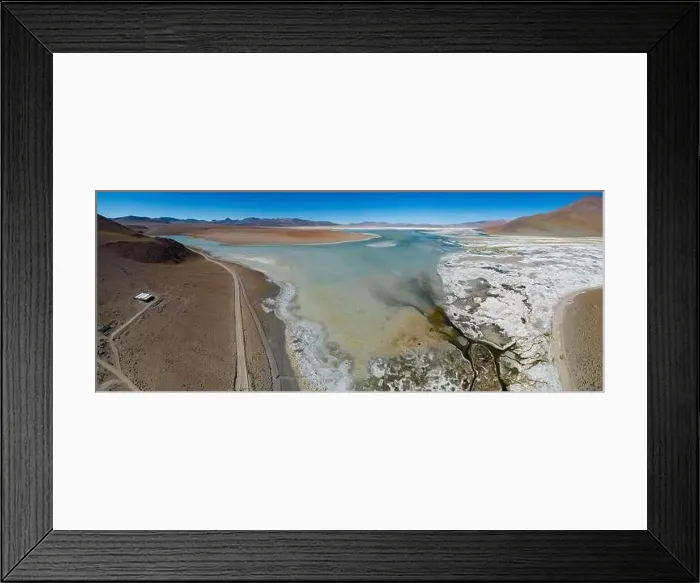 Framed Print : Panorama of Laguna Chalviri Framed Print : Panorama of Laguna Chalviri