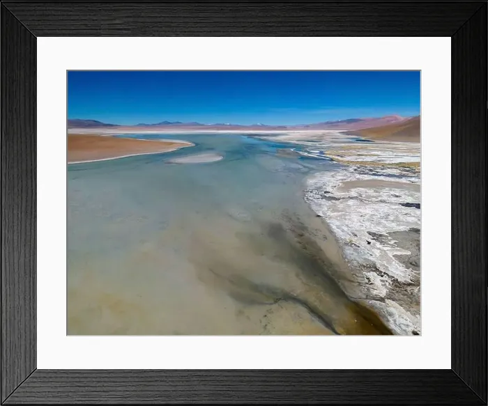 Framed Print : Aerial view of Laguna Chalviri Framed Print : Aerial view of Laguna Chalviri