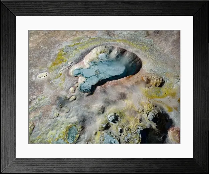 Framed Print : Bizarre beauty of the geothermic field Sol de Mañana with its steaming geysers Framed Print : Bizarre beauty of the geothermic field Sol de Mañana with its steaming geysers
