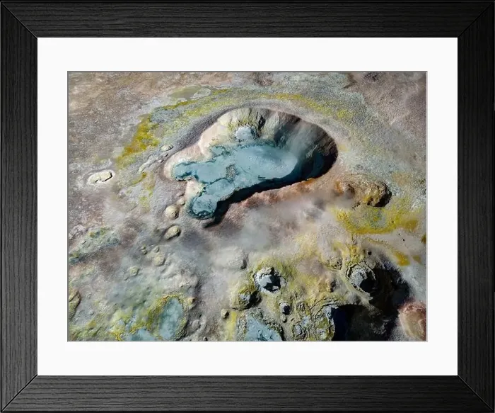 Framed Print : Bizarre beauty of the geothermic field Sol de Mañana with its steaming geysers Framed Print : Bizarre beauty of the geothermic field Sol de Mañana with its steaming geysers