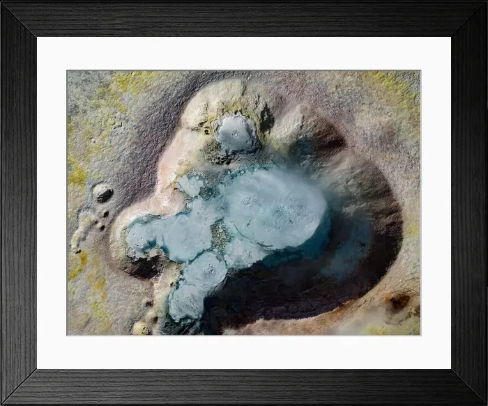 Framed Print : Bizarre beauty of the geothermic field Sol de Mañana with its steaming geysers Framed Print : Bizarre beauty of the geothermic field Sol de Mañana with its steaming geysers
