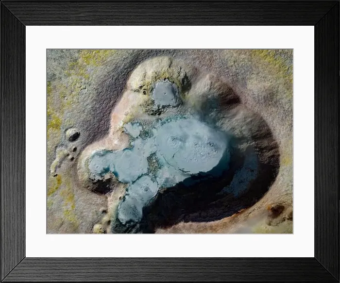 Framed Print : Bizarre beauty of the geothermic field Sol de Mañana with its steaming geysers Framed Print : Bizarre beauty of the geothermic field Sol de Mañana with its steaming geysers