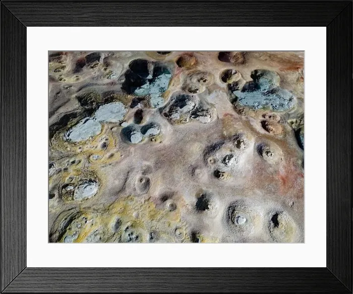 Framed Print : Bizarre beauty of the geothermic field Sol de Mañana with its steaming geysers Framed Print : Bizarre beauty of the geothermic field Sol de Mañana with its steaming geysers