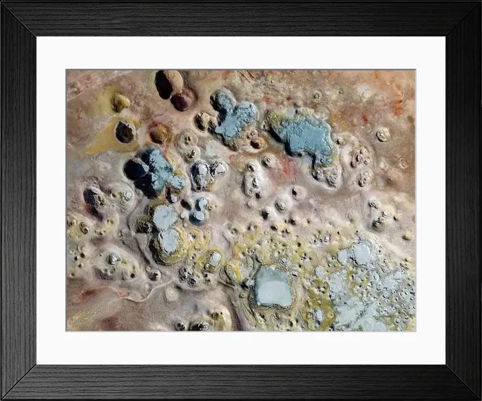 Framed Print : Bizarre beauty of the geothermic field Sol de Mañana with its steaming geysers Framed Print : Bizarre beauty of the geothermic field Sol de Mañana with its steaming geysers