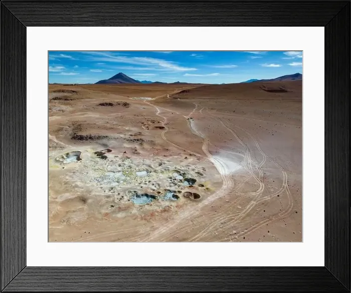 Framed Print : Bizarre beauty of the geothermic field Sol de Mañana with its steaming geysers Framed Print : Bizarre beauty of the geothermic field Sol de Mañana with its steaming geysers