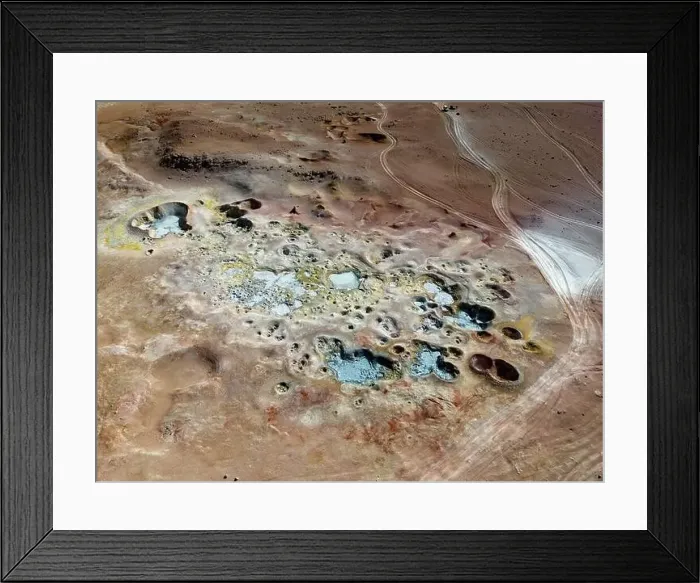 Framed Print : Bizarre beauty of the geothermic field Sol de Mañana with its steaming geysers Framed Print : Bizarre beauty of the geothermic field Sol de Mañana with its steaming geysers