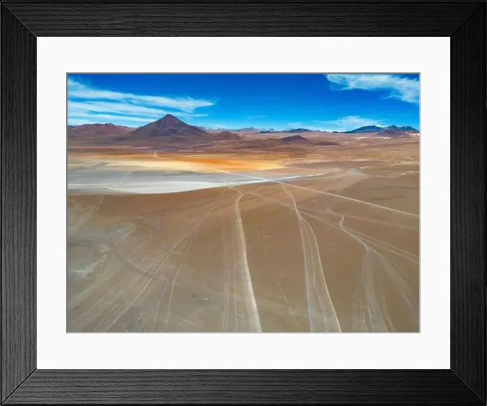 Framed Print : Aerial view of Laguna Colorada Framed Print : Aerial view of Laguna Colorada