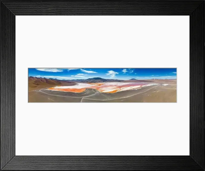 Framed Print : Aerial view of Laguna Colorada Framed Print : Aerial view of Laguna Colorada
