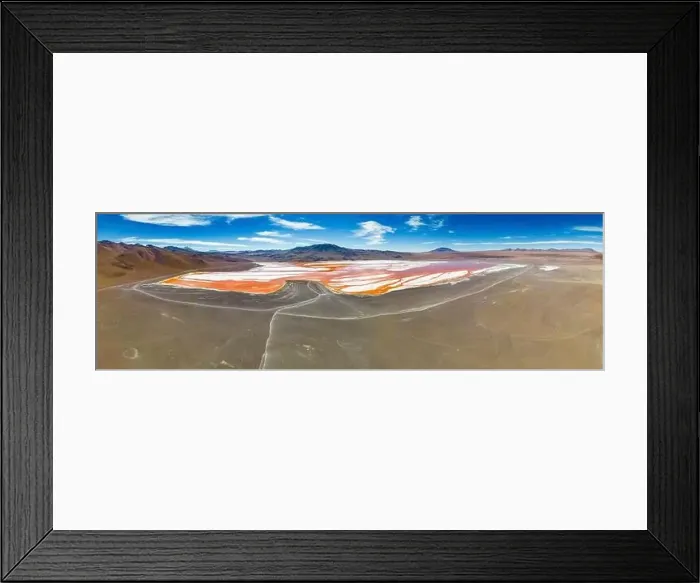 Framed Print : Aerial view of Laguna Colorada Framed Print : Aerial view of Laguna Colorada