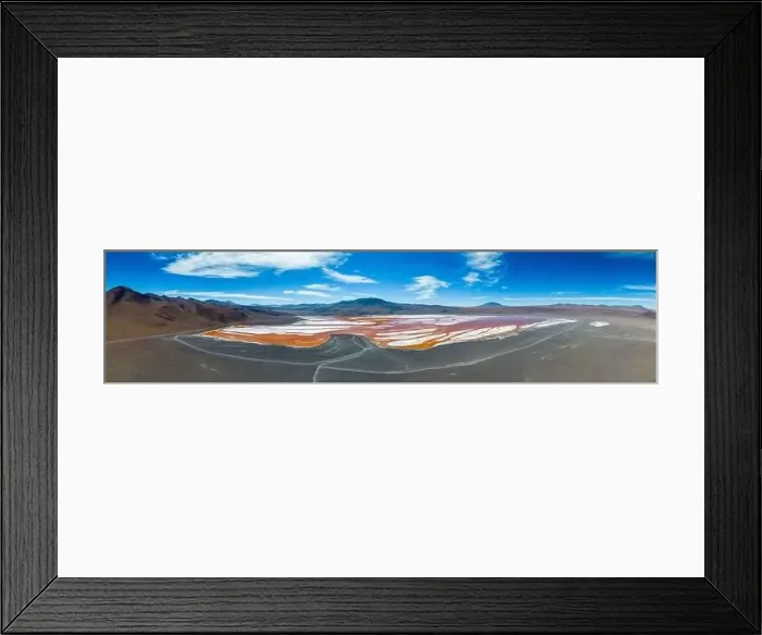 Framed Print : Aerial view of Laguna Colorada Framed Print : Aerial view of Laguna Colorada