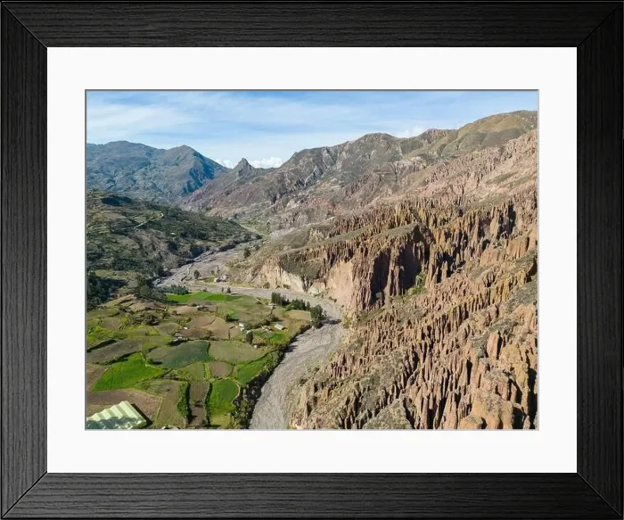 Framed Print : Aerial view of the beautiful Palca Canyon Framed Print : Aerial view of the beautiful Palca Canyon