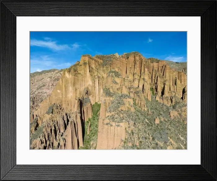 Framed Print : Aerial view of the beautiful Palca Canyon Framed Print : Aerial view of the beautiful Palca Canyon