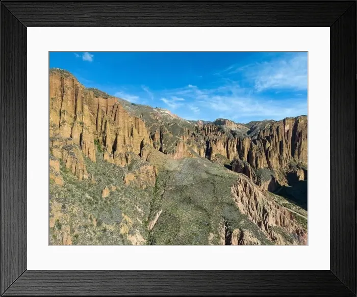 Framed Print : Aerial view of the beautiful Palca Canyon Framed Print : Aerial view of the beautiful Palca Canyon