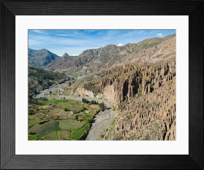 Framed Print : Aerial view of the beautiful Palca Canyon Framed Print : Aerial view of the beautiful Palca Canyon