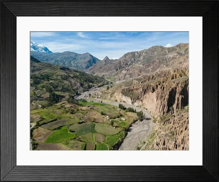 Framed Print : Aerial view of the beautiful Palca Canyon Framed Print : Aerial view of the beautiful Palca Canyon