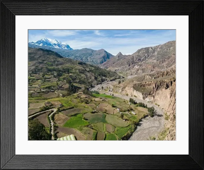 Framed Print : Aerial view of the beautiful Palca Canyon Framed Print : Aerial view of the beautiful Palca Canyon