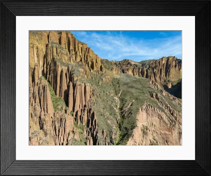 Framed Print : Aerial view of the beautiful Palca Canyon Framed Print : Aerial view of the beautiful Palca Canyon