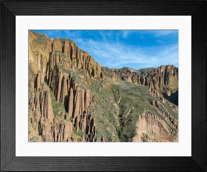 Framed Print : Aerial view of the beautiful Palca Canyon Framed Print : Aerial view of the beautiful Palca Canyon