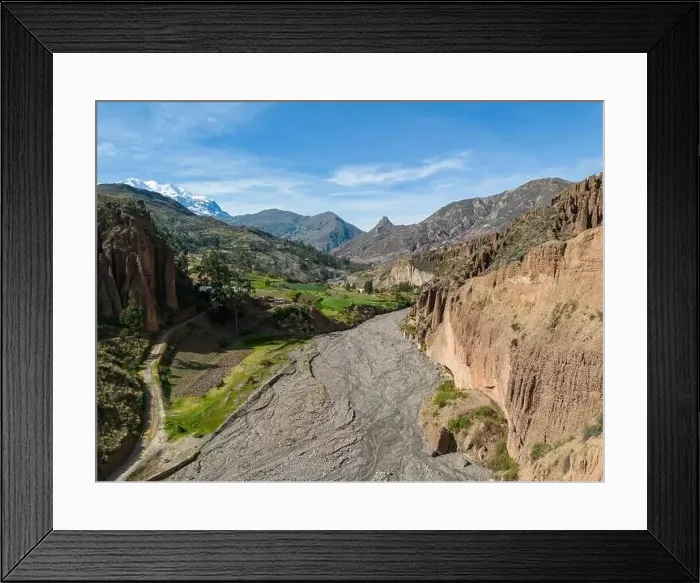 Framed Print : Aerial view of the beautiful Palca Canyon Framed Print : Aerial view of the beautiful Palca Canyon