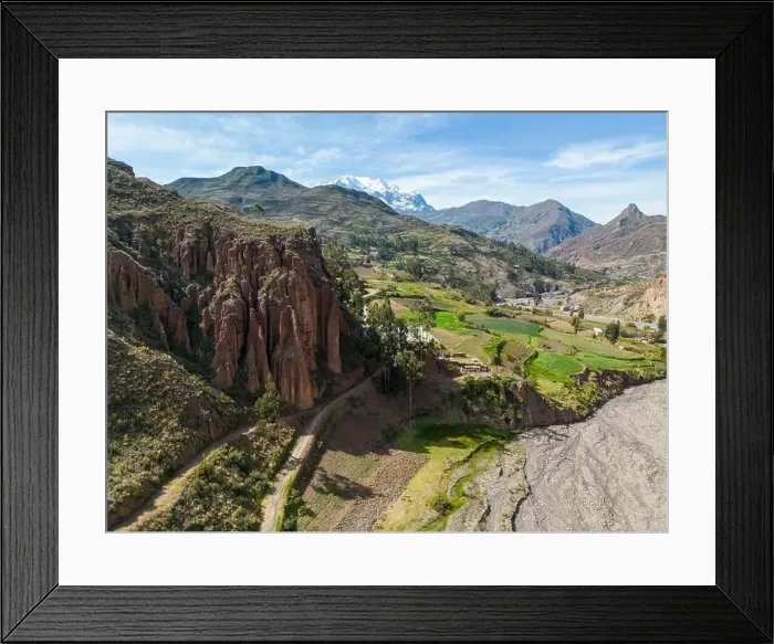 Framed Print : Aerial view of the beautiful Palca Canyon Framed Print : Aerial view of the beautiful Palca Canyon