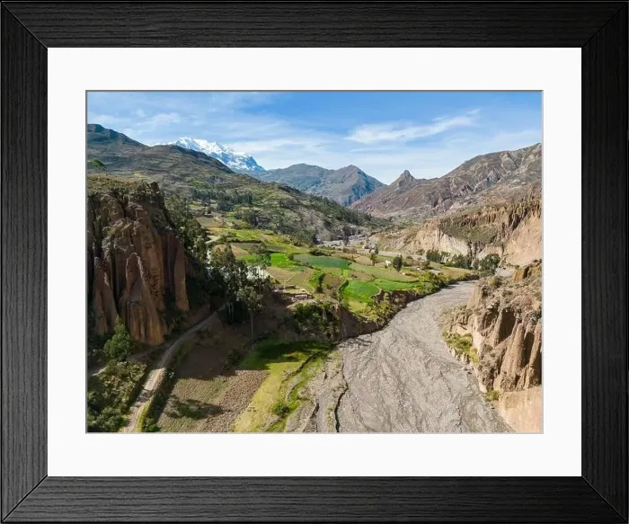 Framed Print : Aerial view of the beautiful Palca Canyon Framed Print : Aerial view of the beautiful Palca Canyon