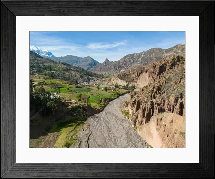 Framed Print : Aerial view of the beautiful Palca Canyon Framed Print : Aerial view of the beautiful Palca Canyon