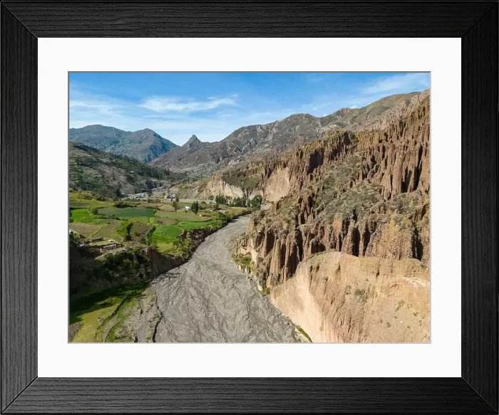 Framed Print : Aerial view of the beautiful Palca Canyon Framed Print : Aerial view of the beautiful Palca Canyon