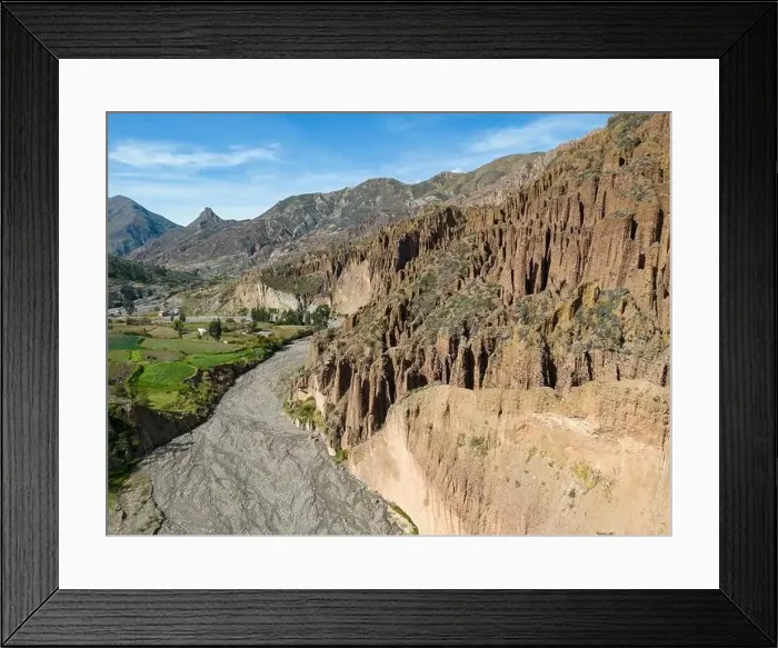 Framed Print : Aerial view of the beautiful Palca Canyon Framed Print : Aerial view of the beautiful Palca Canyon