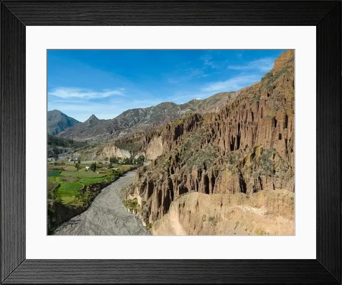 Framed Print : Aerial view of the beautiful Palca Canyon Framed Print : Aerial view of the beautiful Palca Canyon