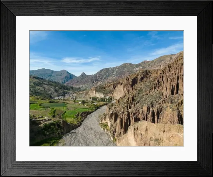 Framed Print : Aerial view of the beautiful Palca Canyon Framed Print : Aerial view of the beautiful Palca Canyon