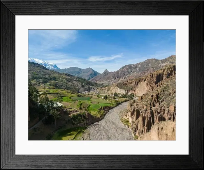 Framed Print : Aerial view of the beautiful Palca Canyon Framed Print : Aerial view of the beautiful Palca Canyon