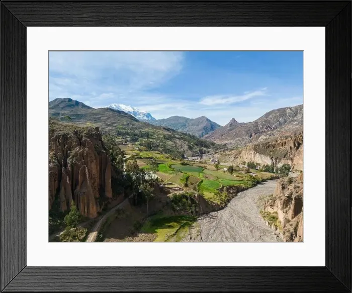 Framed Print : Aerial view of the beautiful Palca Canyon Framed Print : Aerial view of the beautiful Palca Canyon