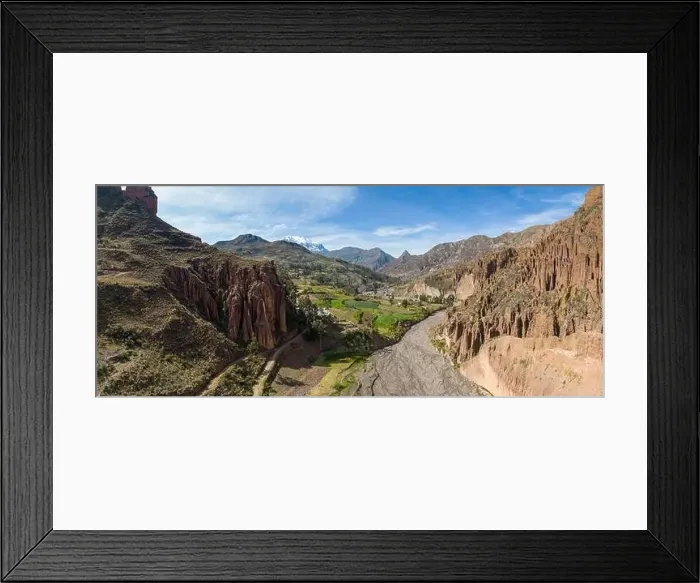 Framed Print : Aerial view of the beautiful Palca Canyon Framed Print : Aerial view of the beautiful Palca Canyon