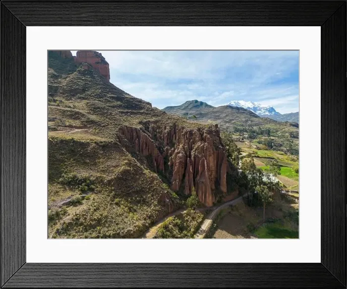 Framed Print : Aerial view of the beautiful Palca Canyon Framed Print : Aerial view of the beautiful Palca Canyon